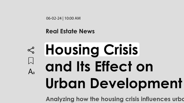 2024: Housing Crisis Headlines Fast Sequence