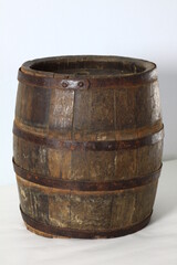 Old wooden barrel