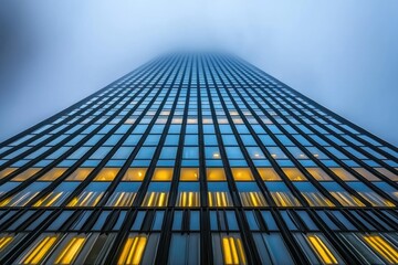 Minimalist cityscape with Skyscrapers and Urban Elements
