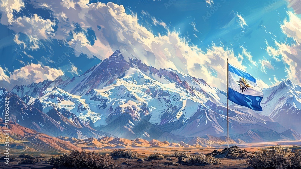 Poster this modern, minimalist design of the argentine flag features clean lines that emphasize the simplic