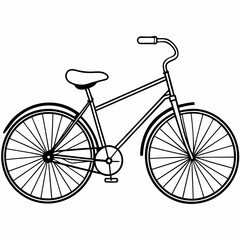 Detailed Vector of a Vintage Bicycle