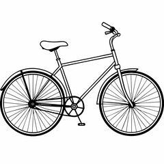 Detailed Vector of a Vintage Bicycle