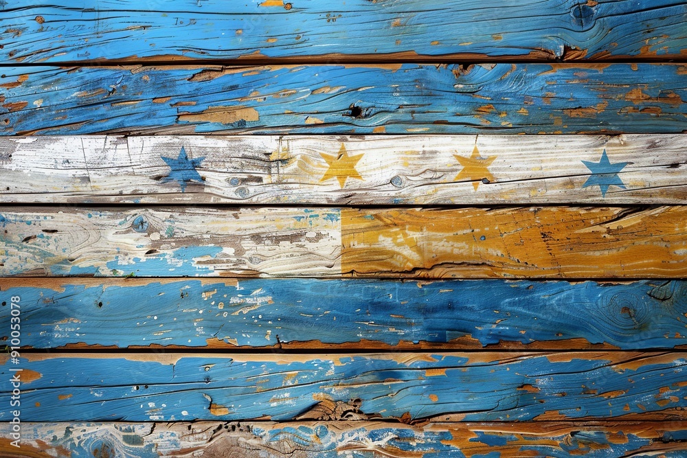 Poster this modern, minimalist design of the argentine flag features clean lines that emphasize the simplic