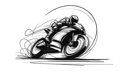 Sketch of a motorcycle
