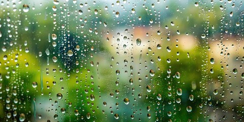 A close-up view of a window with raindrops on the glass, window, raindrops, close-up, glass, water droplets, weather