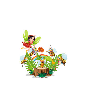 recommend clip art: Happy Insect Fairy cute Cartoon