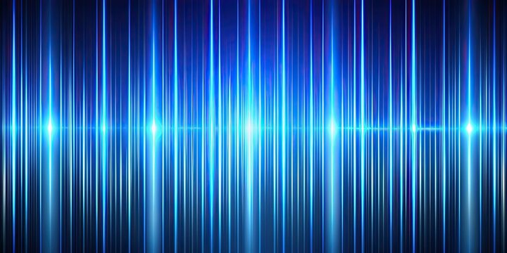 Luminous parallel lines on a blue background resembling a photonegative art wallpaper , glowing, abstract, geometric