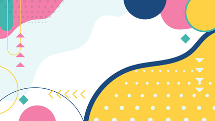 Flat abstract background for presentation design and hand drawn design