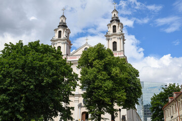 View at the old center of Vilnius on Lithuania