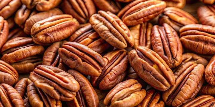 Close-up view of pecan nuts as a background, pecan, nuts, close-up, texture, food, healthy, snack, brown, natural, organic