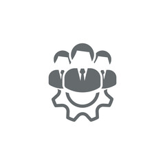 vector illustration of teamwork management design.