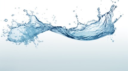 Splash of clear water on white 