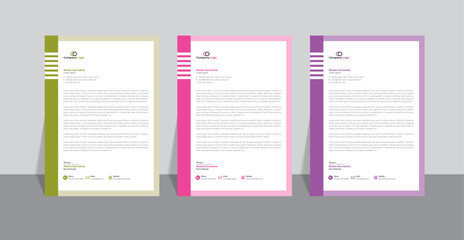 Business Letterhead Design with Template and Vector Design.