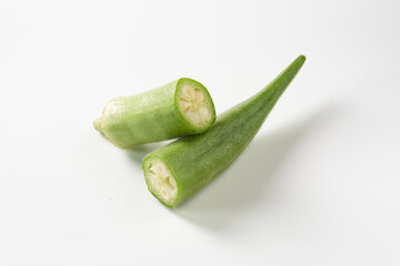 オクラ　白背景イメージ