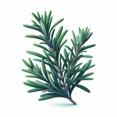 rosemary branch isolated on white or transparent 
