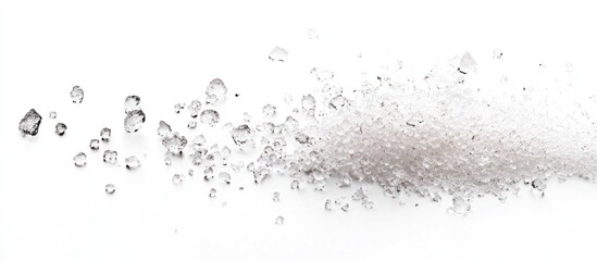 Obraz premium Crystals Scattered on a White Surface