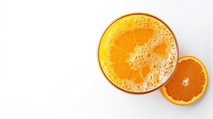 Glass of Orange Juice with Orange Slice