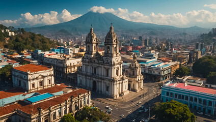 Fototapeta premium Capital city of Guatemala heritage