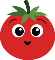 Obraz premium Set a happy tomato cartoon icon vector of illustration. funny tomato with white background
