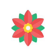 Poinsettia vector icon