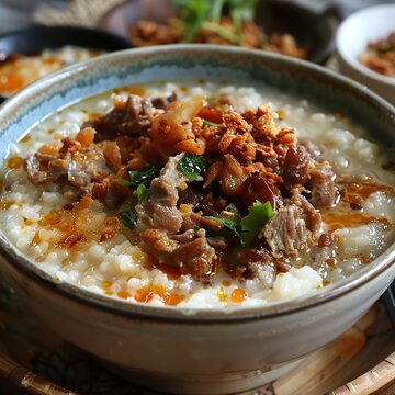 Warm and Comforting Bubur Lambuk with Spices and Meat