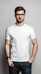 Fototapeta premium White blank T-shirt mockup | T-shirt | Mockup