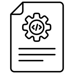 Fototapeta premium Scripting Icon Element For Design