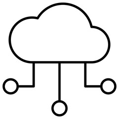 Cloud Computing  Icon Element For Design