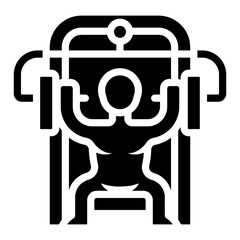 butterfly workout fitness gym machine glyph icon