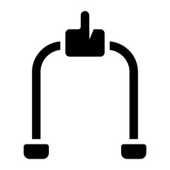 Obraz premium tricep rope gym equipment glyph icon