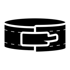weightlifting belt gym equipment glyph icon