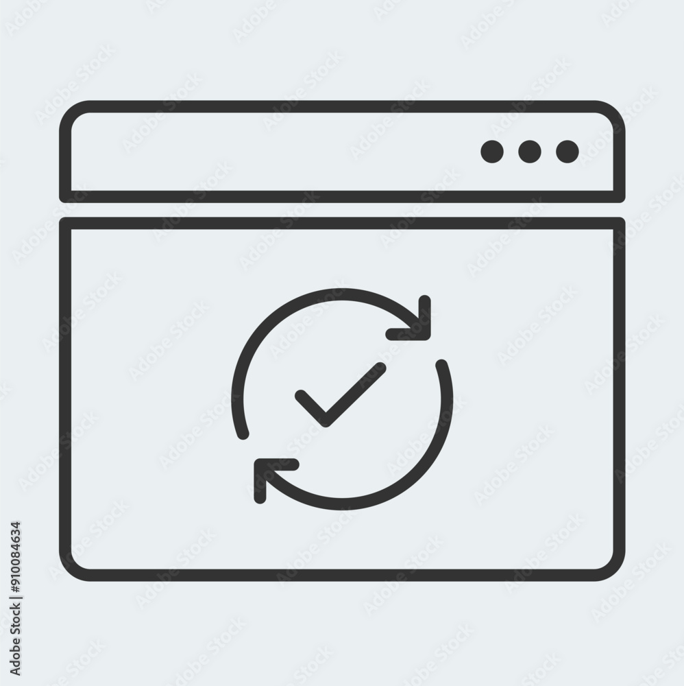 Poster browser refresh icon, web page reload symbol design