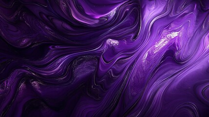 Fototapeta premium Purple Cosmic Swirls: An abstract background of mesmerizing purple hues, blending and swirling in a cosmic dance of color. 