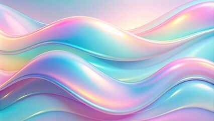 Abstract pastel background with soft wavy gradients in glassmorphism style, abstract, wavy, soft, gradient, pastel