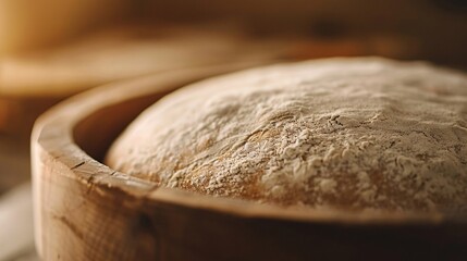 Freshly Baked Bread in Wooden Basket