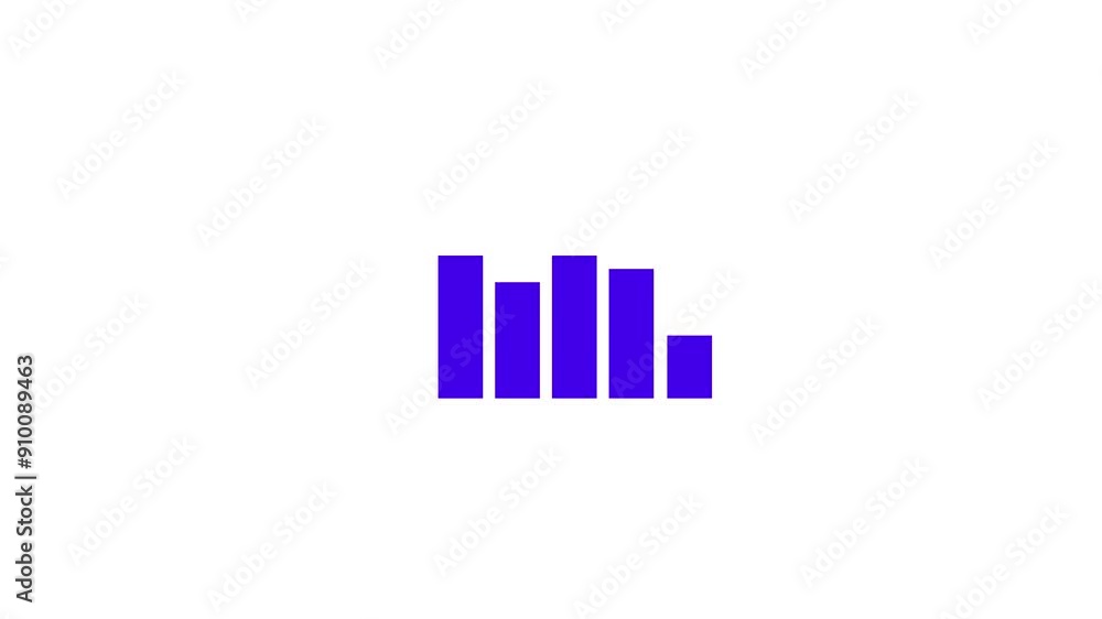Aufkleber audio waveform spectrum animation. abstract music sound wave or audio wavefrom isolated on white bac