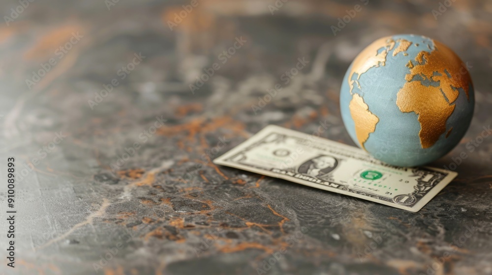 Poster exploring the interconnected world of global finance and travel experiences a conceptual image showc