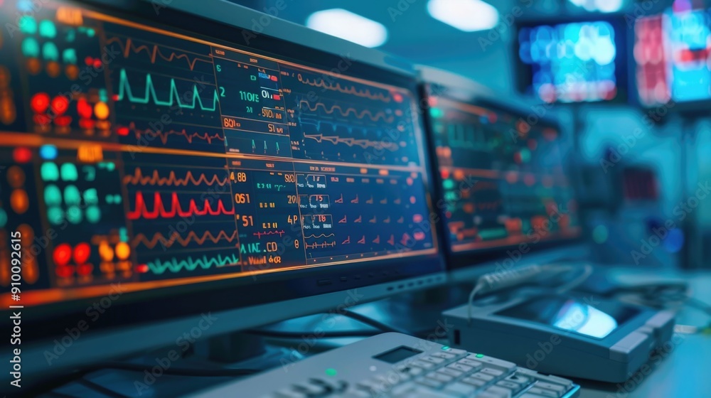 Aufkleber cutting edge medical diagnostics with innovative digital devices and technology advanced healthcare 