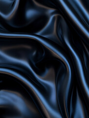 Obraz premium A close up of a blue fabric with a shiny, smooth texture