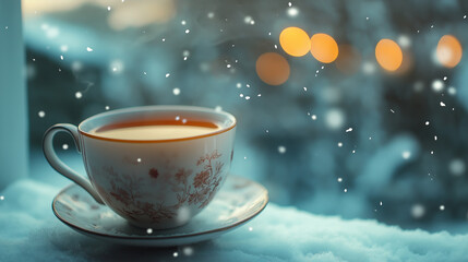 Fototapeta premium A cup of Tea closeup photography 
