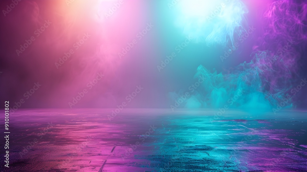 Poster neon gradient shimmer vibrant digital abstract background for product concept display