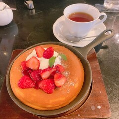 スキレットで焼いたパンケーキ