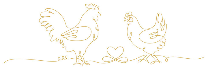 chicken continuous line