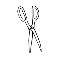 Open scissors - Hand DRAWN DOODLE