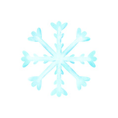 Watercolor snow, snowflake, winter, weather Icon