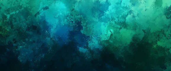 Obraz premium Background with grainy texture, blue green black abstract backdrop with noise texture, grunge header design with copy space