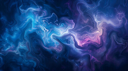 Fototapeta premium Abstract Cosmic Swirls in Deep Blue
