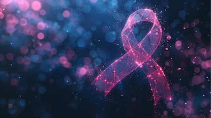 Breast Cancer Awareness Month banner, with pink ribbon