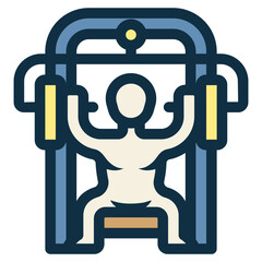 butterfly workout fitness gym machine icon