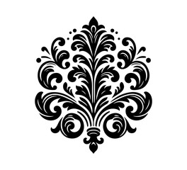 baroque ornaments simple vector black and white